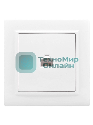 Розетка компьютерная 1-м СП Минск RJ45 бел. Basic EKF ERK01-035-10