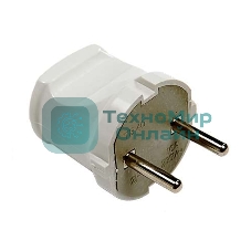 Вилка прямая 10А 4142 бел. ASD/IN HOME 4690612000572