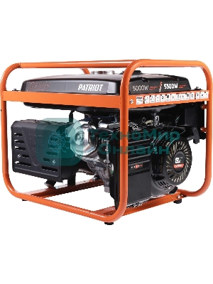 Электрогенератор бензиновый Patriot GRS 6500E, 5.5 кВт, 75 дБ, 76 кг