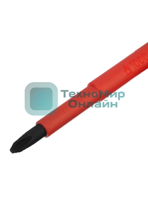 Отвертка Matrix Insulated, PH2 x 100 мм, CrMo, до 1000 В, двухкомп.рукоятка