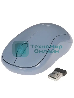 Мышь беспроводная Logitech M221 голубой, 1000 dpi, радиоканал, USB, кнопки - 3