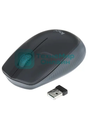 Мышь беспроводная Logitech M190 черный/серый, 1000 dpi, радиоканал, USB, кнопки - 3