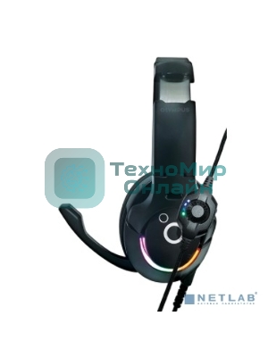 Гарнитура проводная Qumo Olimpus GHS 0024, звук 7.1 с микрофоном, USB подключение, RGb управляемая подсветка