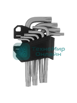 Набор ключей имбусовых Torx-Tempered Сибртех TT10-50, CrV, 9 шт.