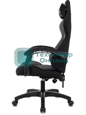 Кресло Zombie Void черный/серый, экокожа, 120 кг, механизм качания