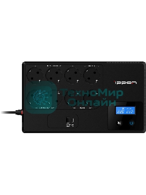 Источник бесперебойного питания Ippon Kirpich 650 360Вт 650ВА черный