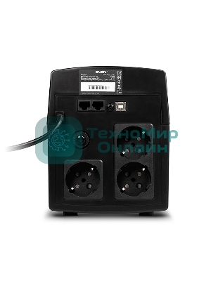 Источник бесперебойного питания SVEN Pro 1000 1000VA/720W USB, RJ-45 (3 EURO) 