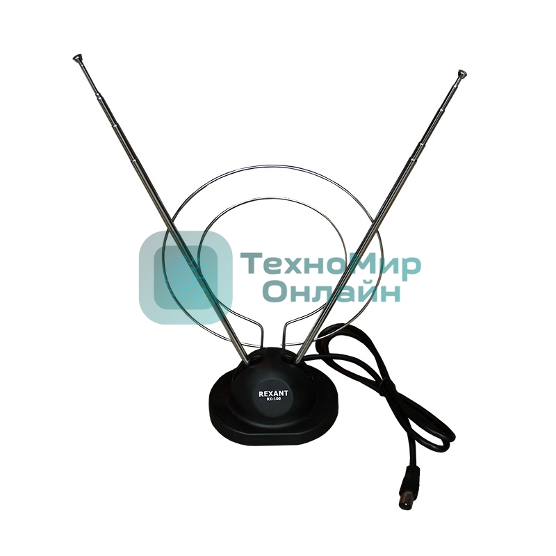 ТB антенна комнатная Rexant телескопическая на подставке 