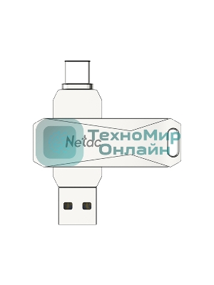 Флешка USB Netac U782C dual USB 3.0+TypeC 64Gb, retail version
