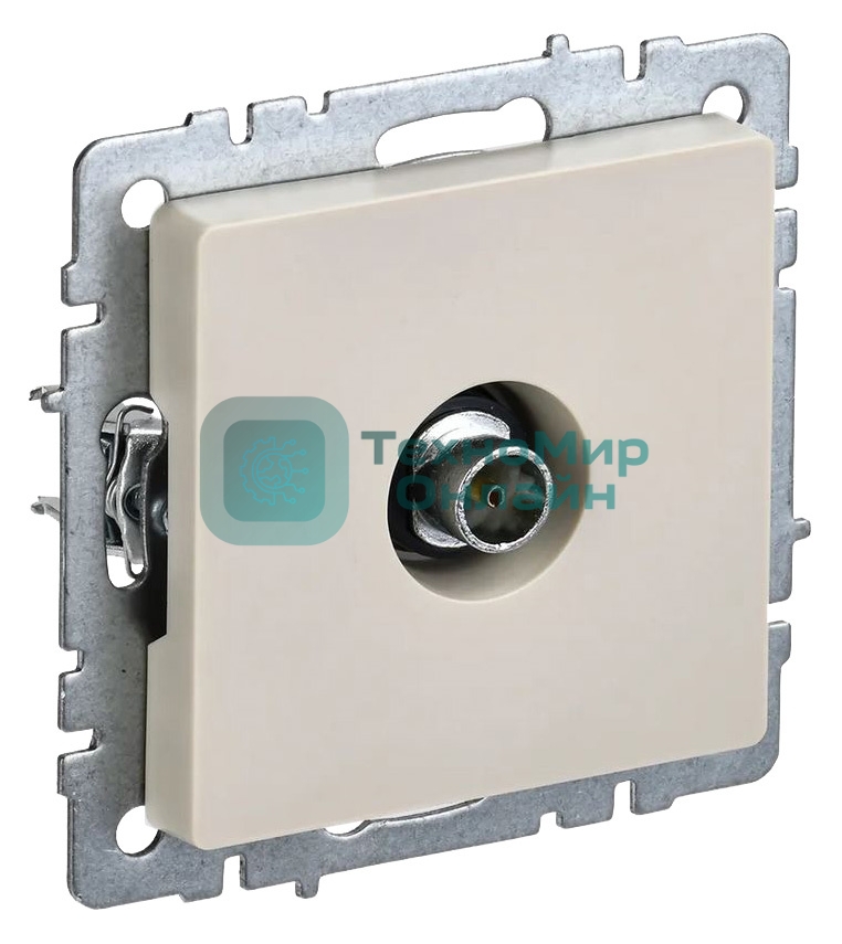 Розетка телевизионная оконечная TV СП Brite РТВ11-0-БрКр беж. IEK BR-A10-O-K10