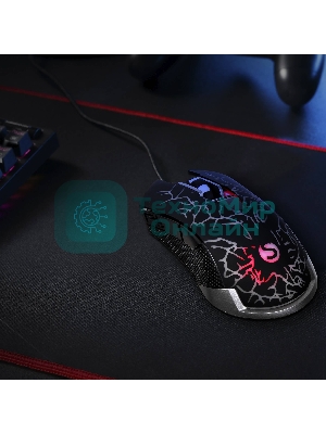 Мышь проводная SunWind SW-M705G черный, 3600 dpi, USB, кнопки - 6