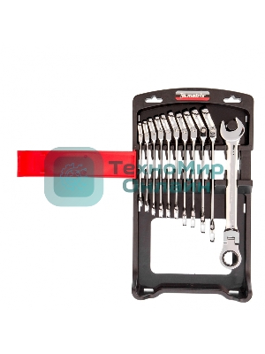 Набор ключей комбинированных Matrix, трещоточных шарнирных 11шт.