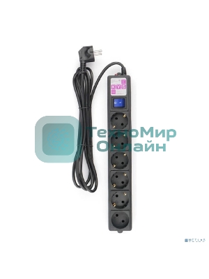 Сетевой фильтр Powercube SPG6-B-3M 3м, 6 розеток, черный, коробка