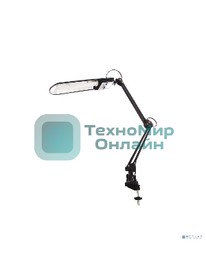 Лампа настольная Camelion KD-017A С0211W черный в к-те база+струбцина
