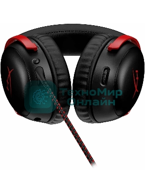 Гарнитура HyperX Cloud III чёрный-красный, проводная, 3.5 мм