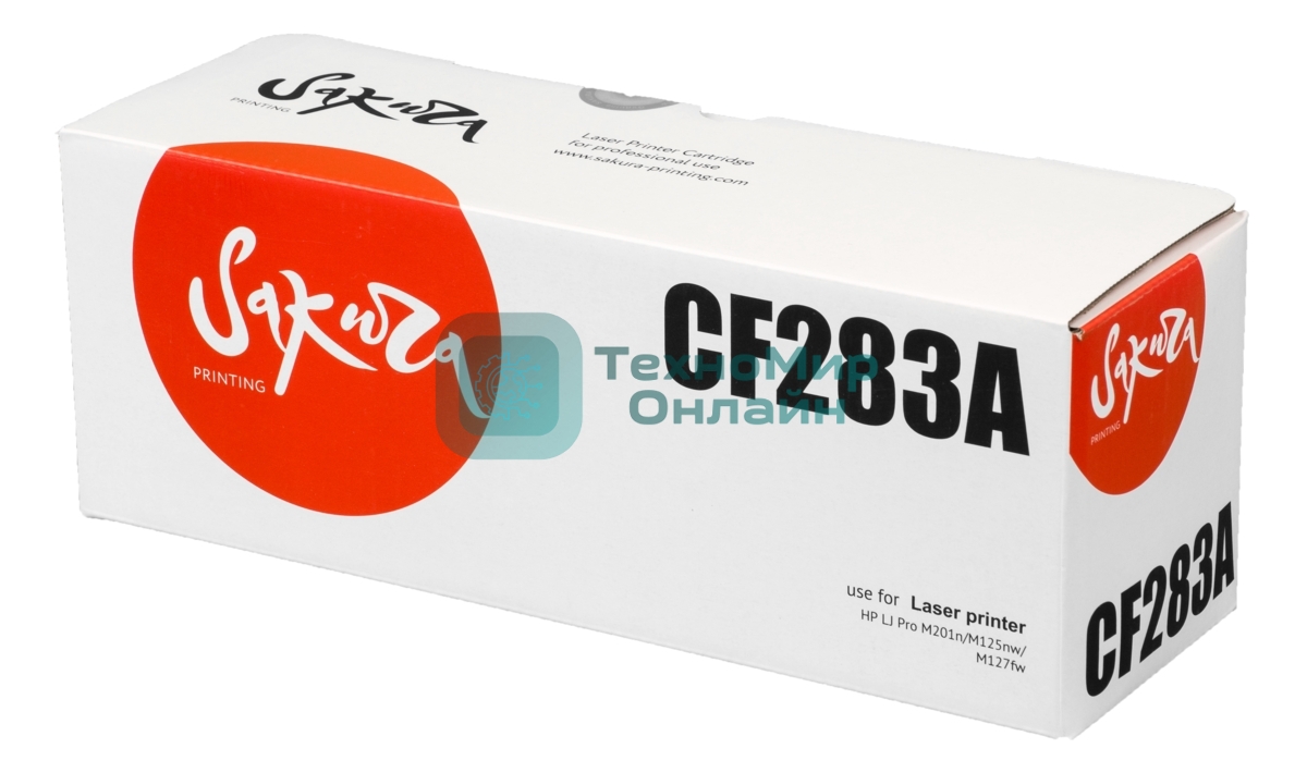 Картридж лазерный Sakura CF283A для HP LJ Pro M201n/M125nw/M127fw, черный, 1600 к.