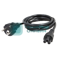 Шнур сетевой Rexant евровилка - евроразъем С5, кабель 3x0,75 мм², длина 1,8 м. (для питания ноутбука) (PVC пакет)