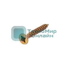 Саморез универсальный Kranz 4х30, желтый цинк, короб (250 шт./уп.)