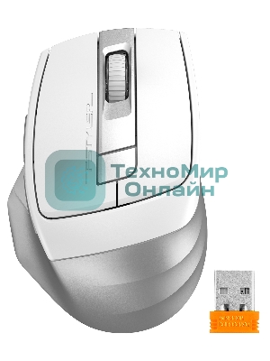 Мышь беспроводная A4Tech Fstyler FB35C белый, 2000 dpi, радиоканал, Bluetooth, USB, кнопки - 6