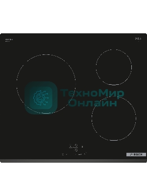 Индукционная варочная панель Bosch PUC631BB5E независимая, конфорок - 3 шт, панель - стеклокерамика, 4.6 кВт