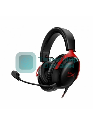 Гарнитура HyperX Cloud III чёрный-красный, проводная, 3.5 мм