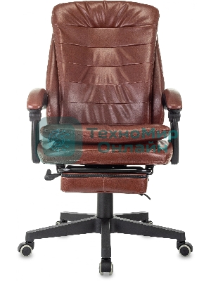 Кресло Бюрократ T-9950MSG-F/BROWN-PU коричневый, экокожа