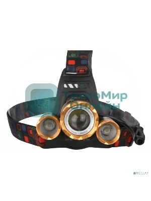 Фонарь налобный Ultraflash E1333 черный 4Вт лам.:светодиод. встроенный аккумулятор (13903)