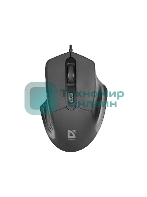 Мышь проводная Defender Datum MB-347 черный, 1600 dpi, USB, кнопки - 4