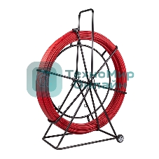 Протяжка кабельная Rexant (УЗК в тележке), стеклопруток d=11,0 мм, 150 м красная