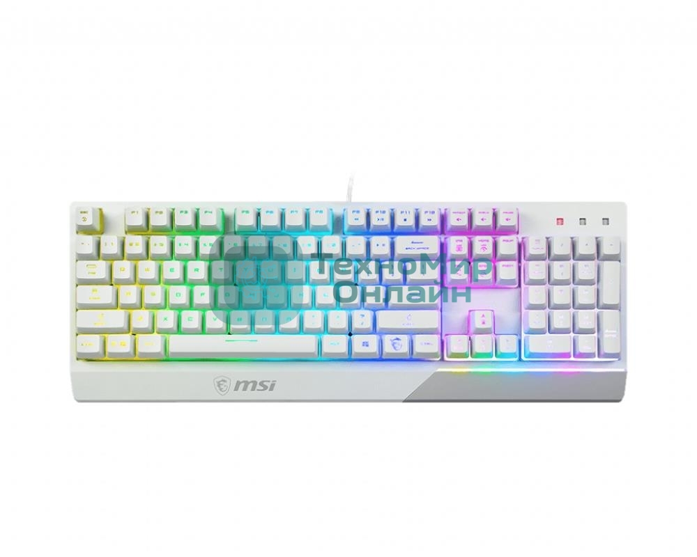 Клавиатура MSI Vigor GK30 проводная, USB Type-A, белый