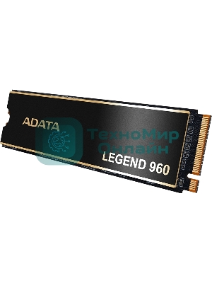Накопитель SSD ADATA LEGEND 960, 4Tb, PCIe 4.0 x4, M.2 2280, NVMe, R/W 7400/6800, с радиатором