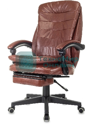 Кресло Бюрократ T-9950MSG-F/BROWN-PU коричневый, экокожа