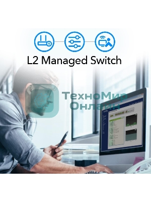 Коммутатор Cudy GS2028PS4-300W (L2) 28x1 Гбит/с 4SFP 24PoE+ 300W управляемый