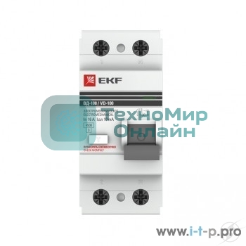 Выключатель дифференциального тока (УЗО) 2п 63А 300мА тип AC ВД-100 PROxima (электромех.)