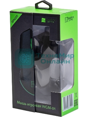 Мышь беспроводная Harper Gaming Spigot WGM-01 черный, 4000 dpi, радиоканал, USB, кнопки - 7