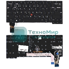 Клавиатура для ноутбука Lenovo ThinkPad T14s gen 2 черная с подсветкой