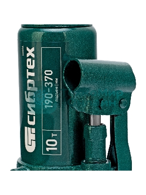 Домкрат гидравлический бутылочный Сибртех, 10 т, 190-370 мм