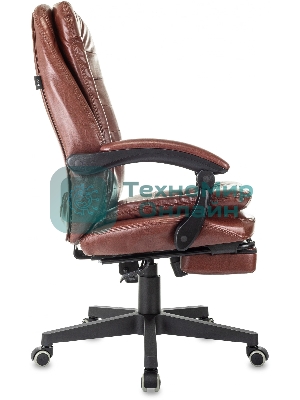 Кресло Бюрократ T-9950MSG-F/BROWN-PU коричневый, экокожа