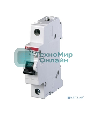 Выключатель автоматический модульный 1п C 10А 6кА SH201 ABB 2CDS211001R0104