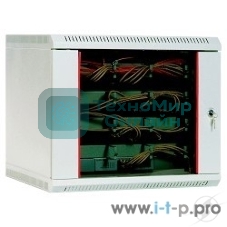 Шкаф телеком. настен, 15U, 600x650, дверь стекло (ШРН-15.650) (1 коробка)