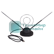 ТВ антенна комнатная Rexant телескопическая на подставке 