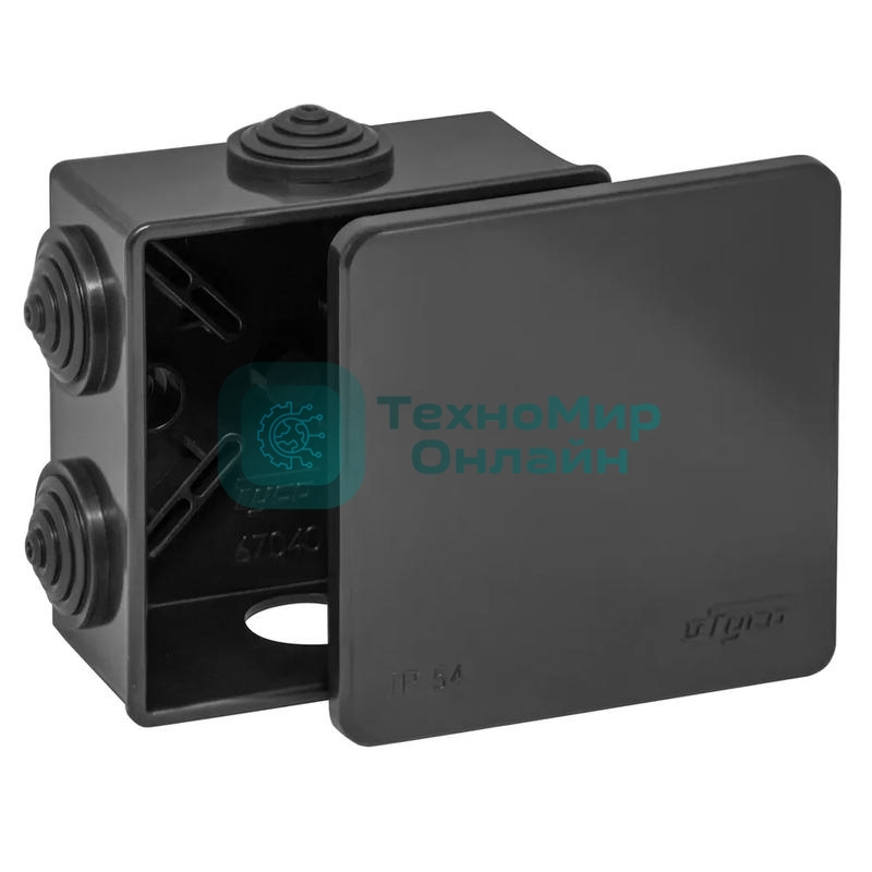 Коробка распределительная ОП 85х85х40мм УХЛ1 IP54 черный Ruvinil 67040Ч