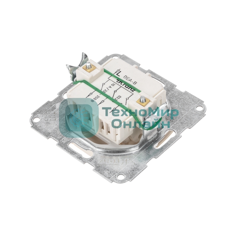 Выключатель DEA 3кл с/у 10А мех. бежевый Kranz KR-78-0234