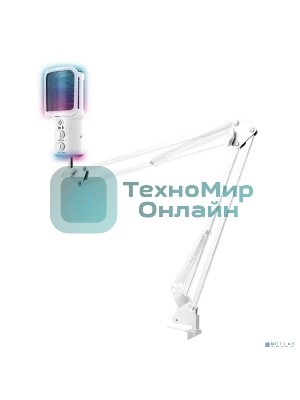 Микрофон RITMIX RDM-278 USB Gaming White Подключение Type-C - USB A/Type-C, Jack 3,5 мм на наушники; размеры микрофона: 5 * 15* 5 см