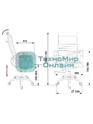 Кресло Бюрократ CH-883/IVORY слоновая кость, экокожа