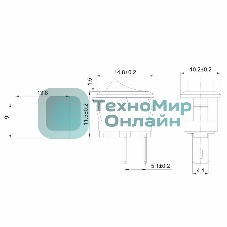 Выключатель клавишный Rexant 250V 3А (2с) ON-OFF красный Micro