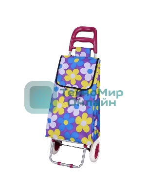 (Распродажа) Тележка с сумкой Рыжий кот A204 Васильки, до 30 кг (093540)