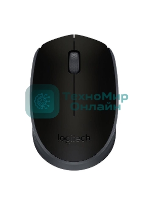 Мышь беспроводная Logitech M171 черный/серый, 1000 dpi, радиоканал, USB, кнопки - 3