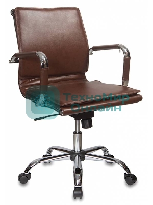 Кресло Бюрократ CH-993-Low/Brown коричневый, экокожа