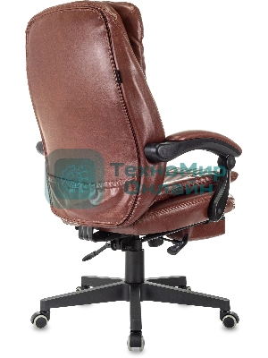 Кресло Бюрократ T-9950MSG-F/BROWN-PU коричневый, экокожа